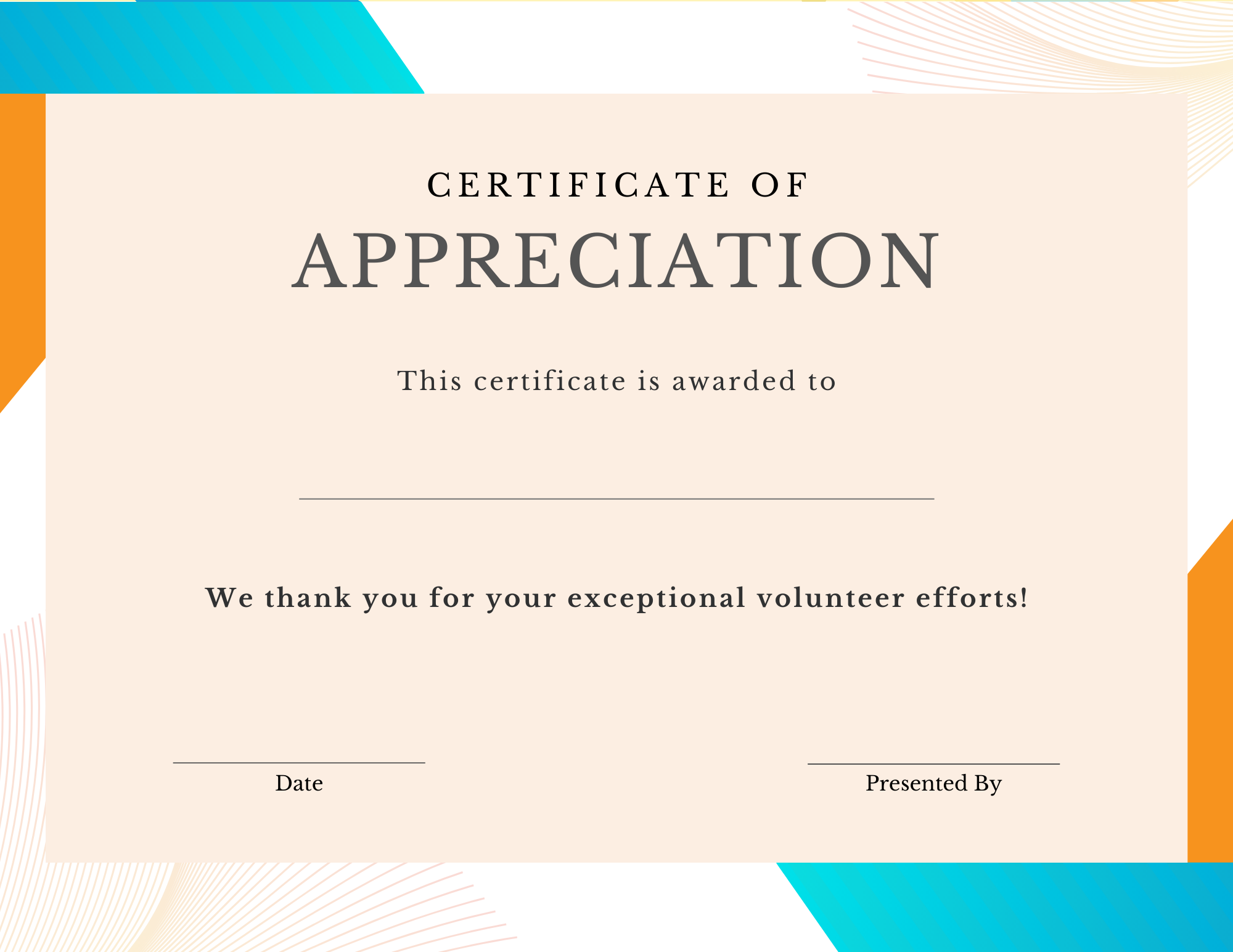 sample volunteer recognition certificate template