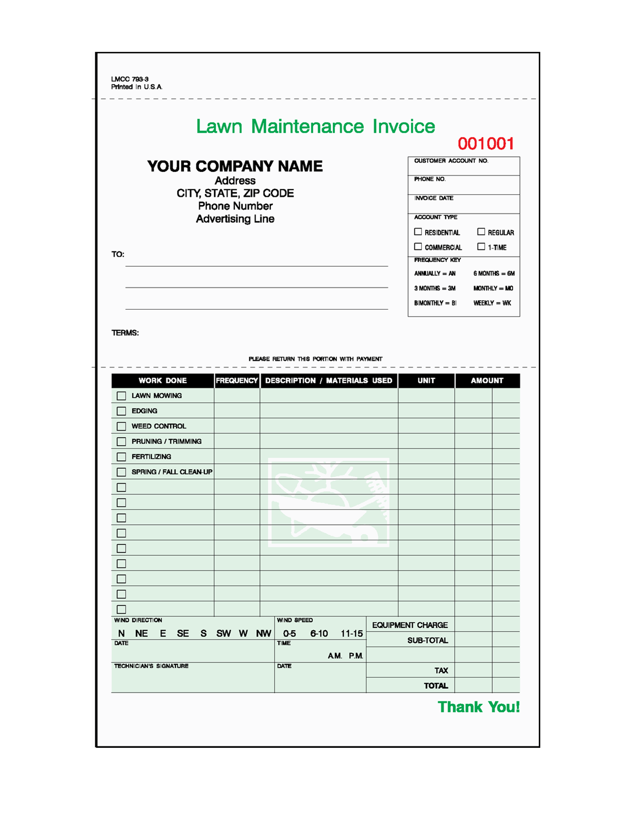 sample snow removal invoice template