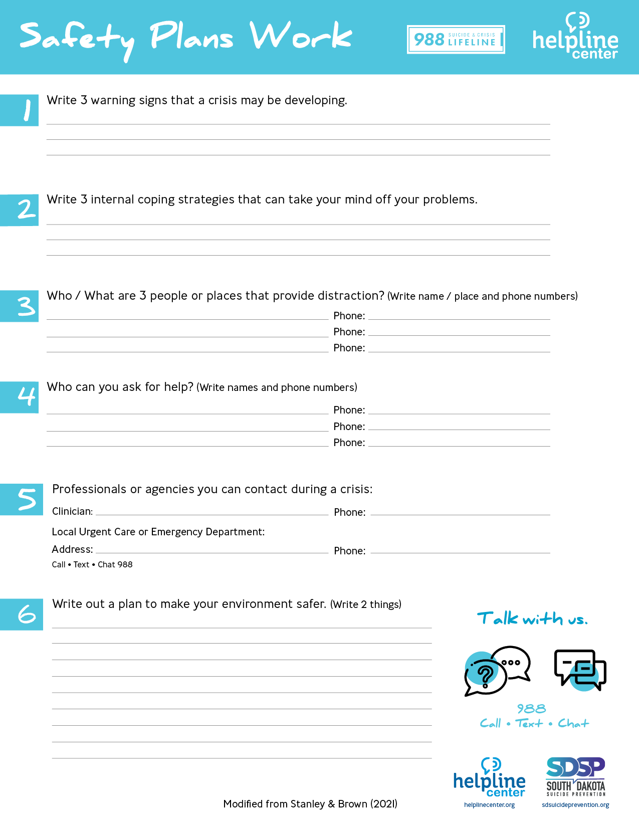 sample safety planning template