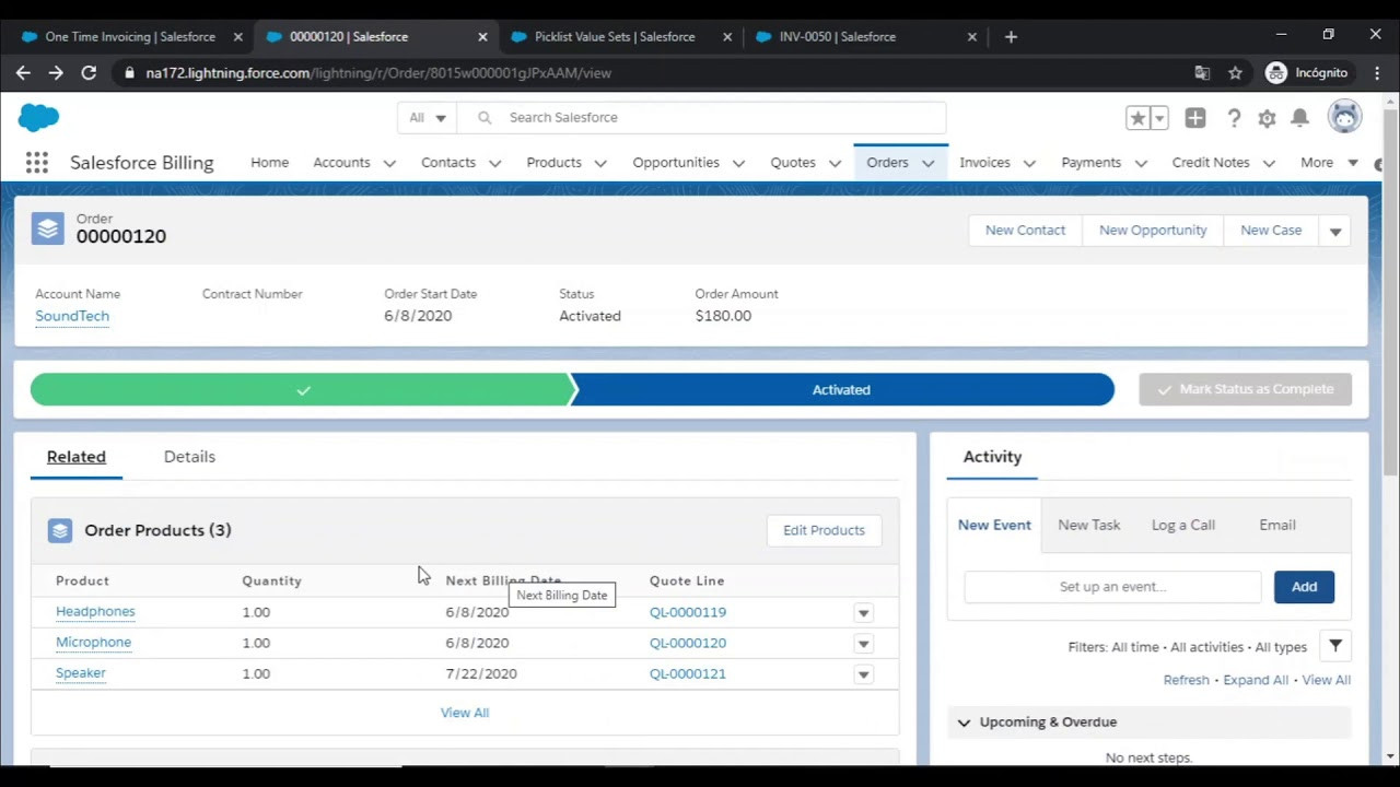 sample salesforce invoice template