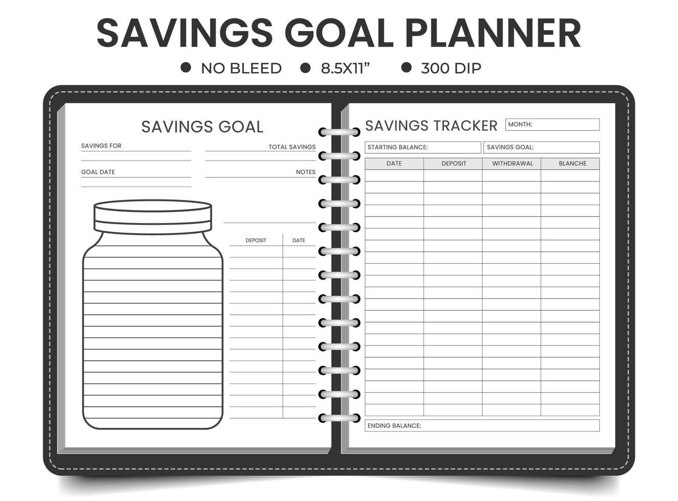 sample savings planner template