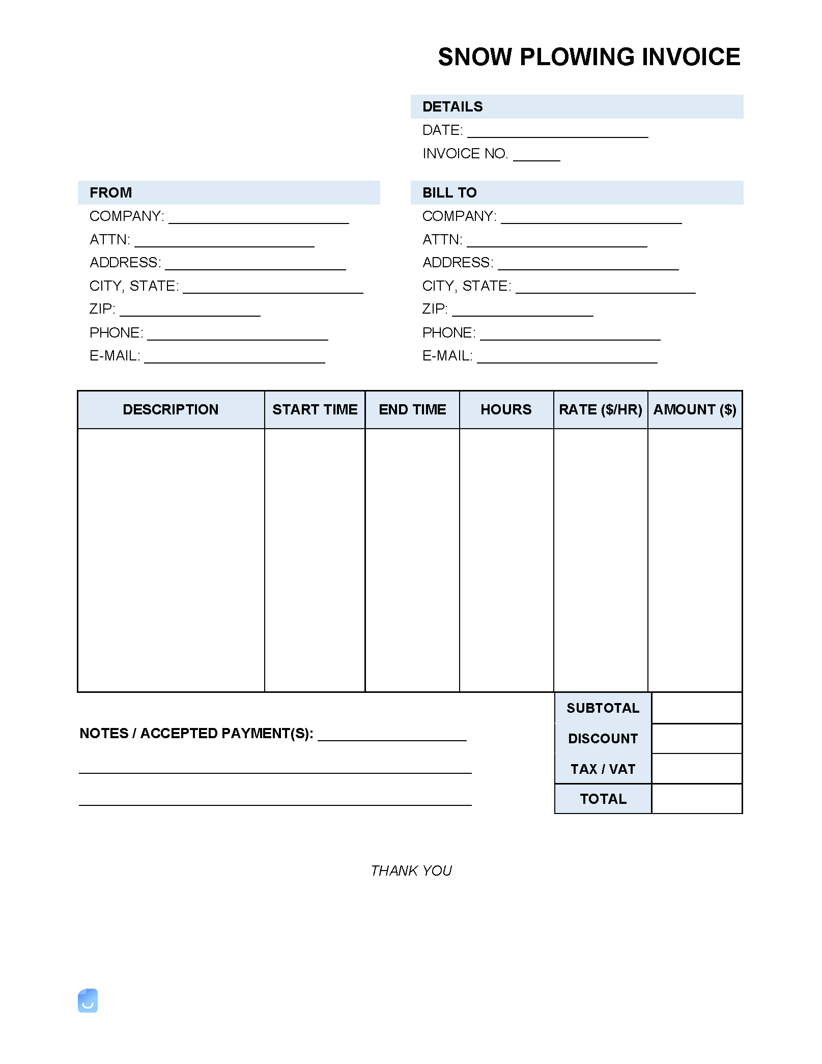 sample contract pilot invoice template