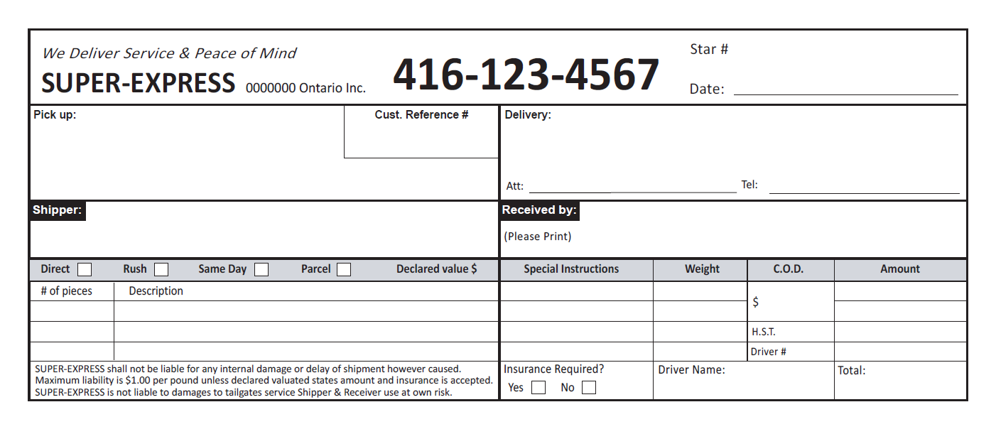 shipping invoice template