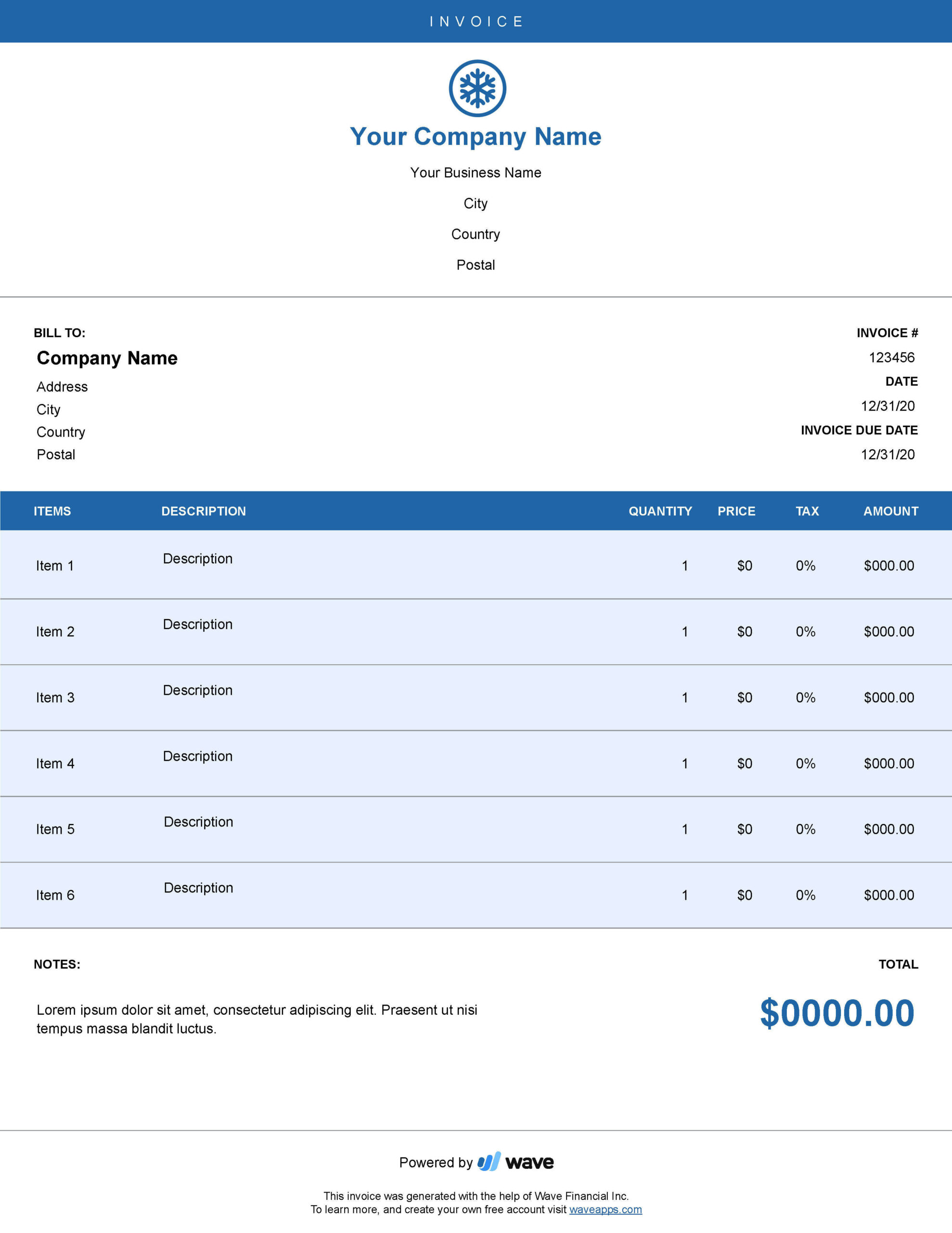 sample snow removal invoice template