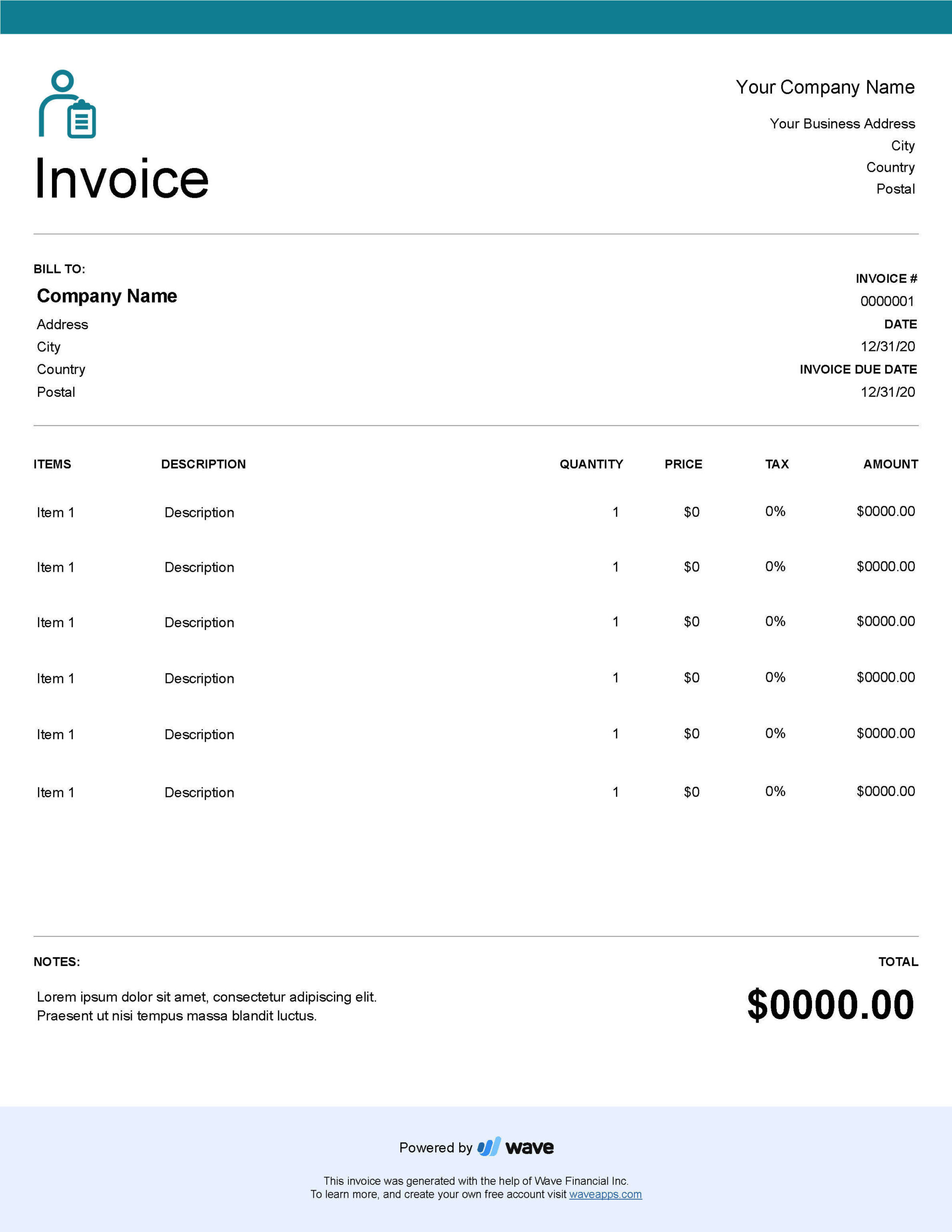 sample sole proprietor invoice template