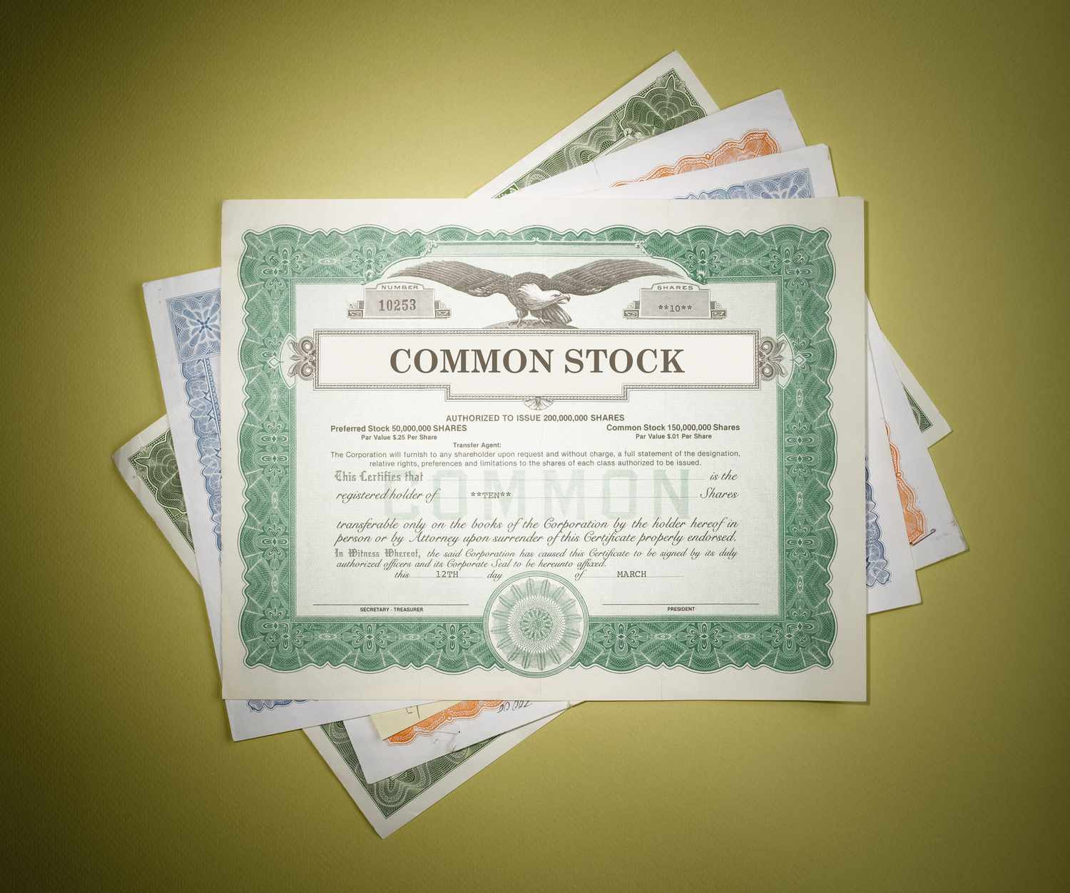 sample stock certificate template