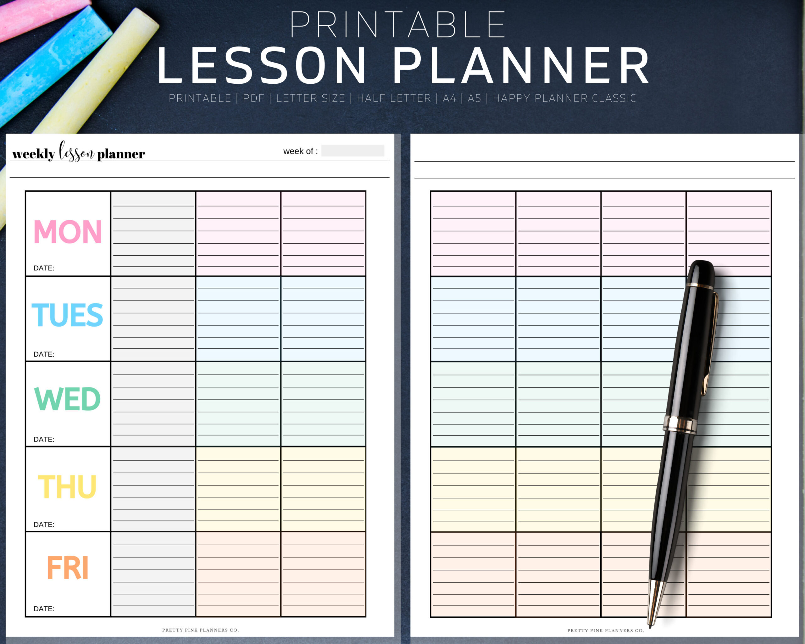 sample lesson planner template