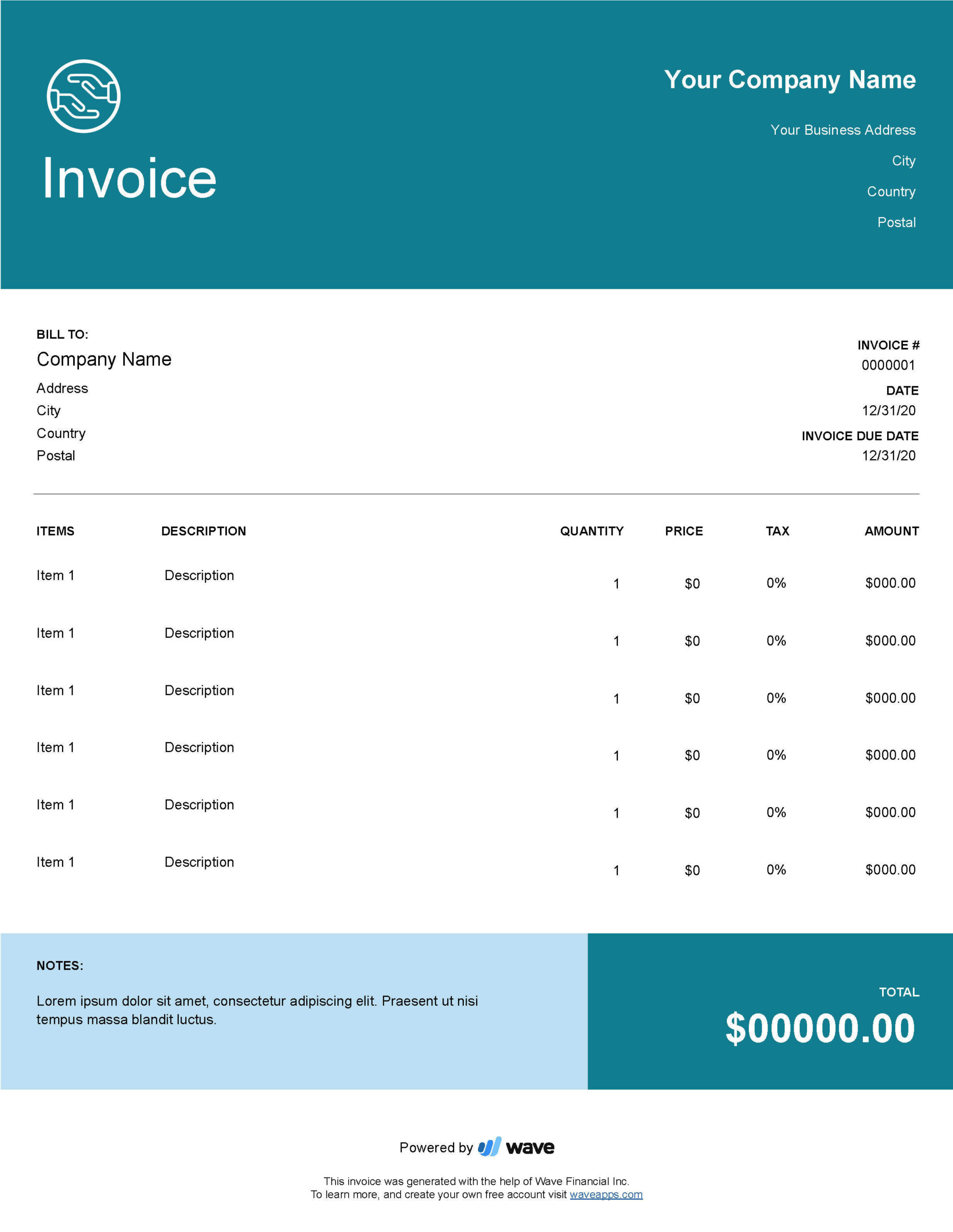 sample mental health invoice template