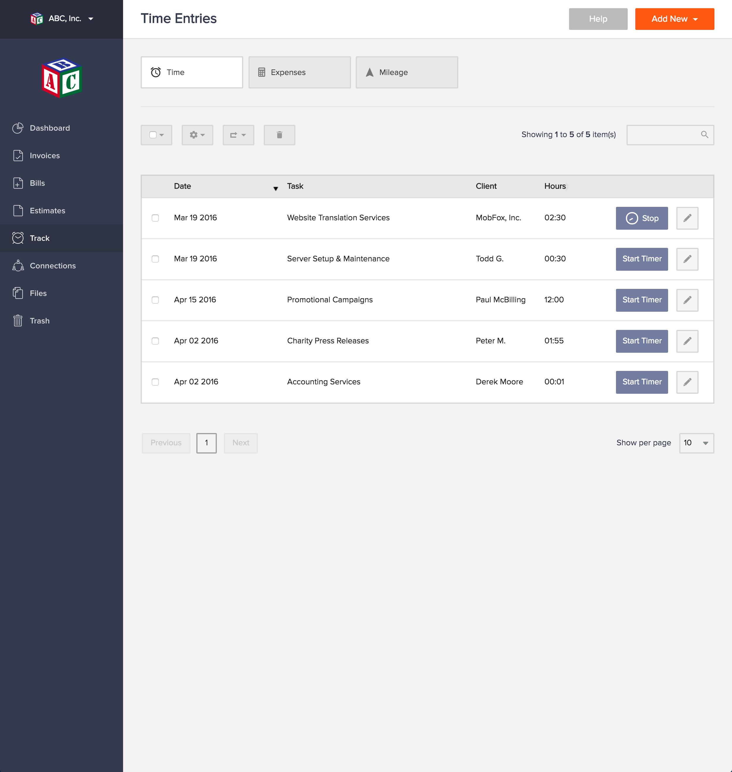 sample mileage invoice template