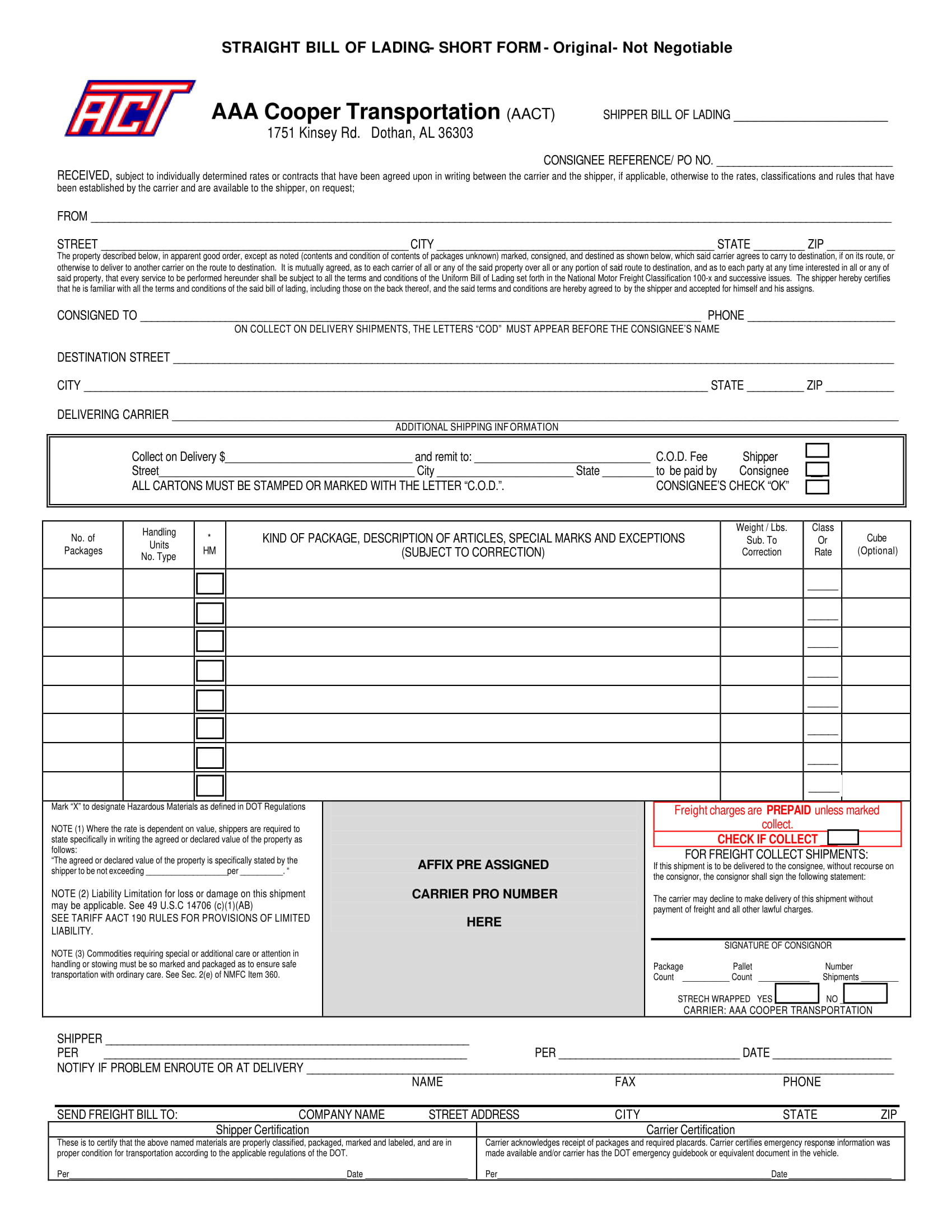 sample auto transport invoice template