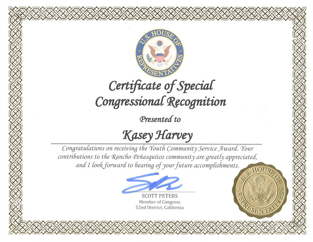 sample congressional recognition certificate template