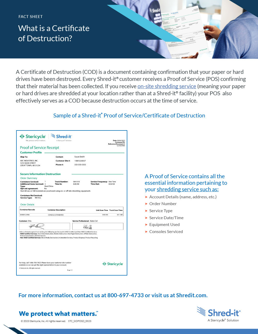 sample Data Destruction Certificate template