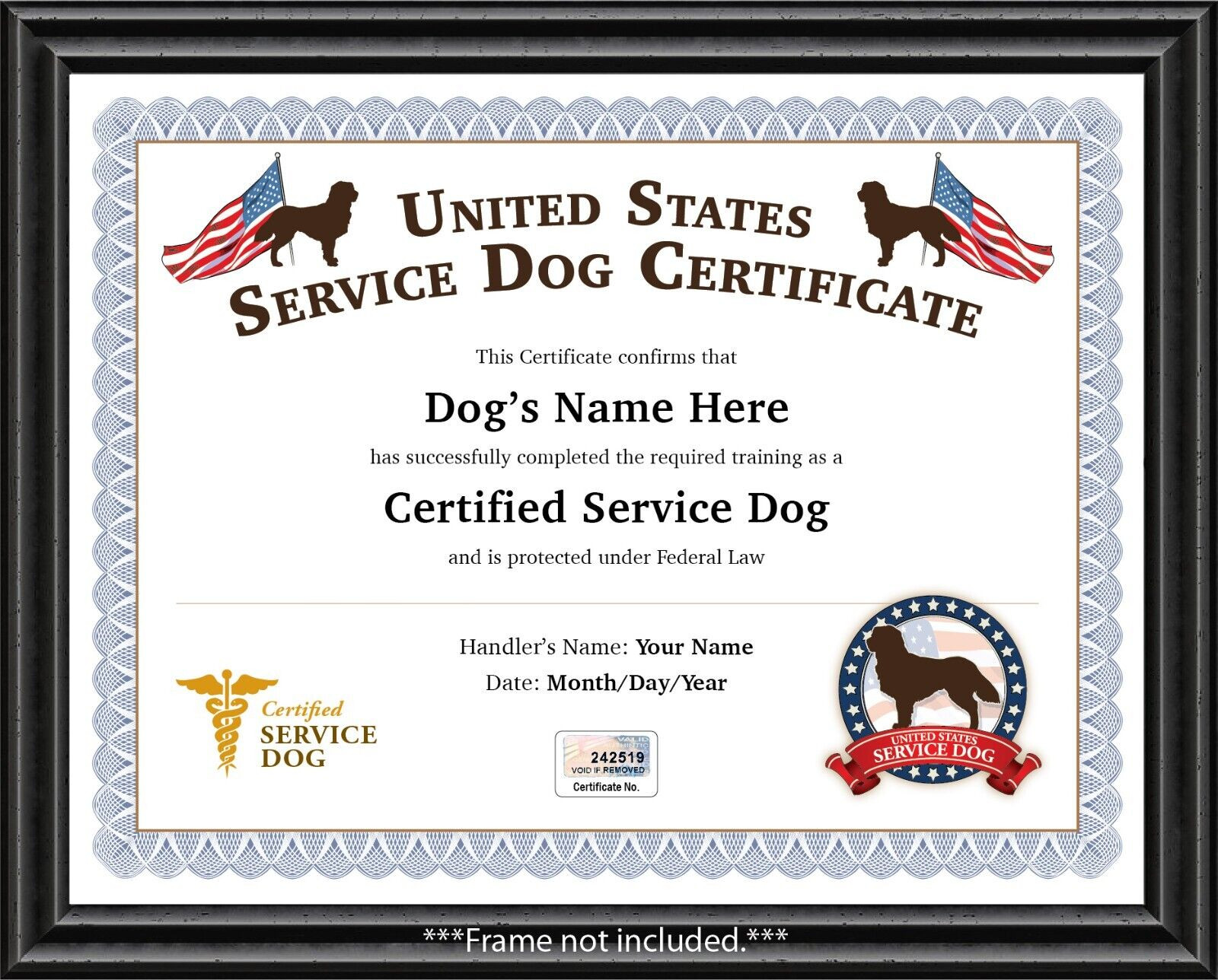 sample Emotional Support Animal Certificate template