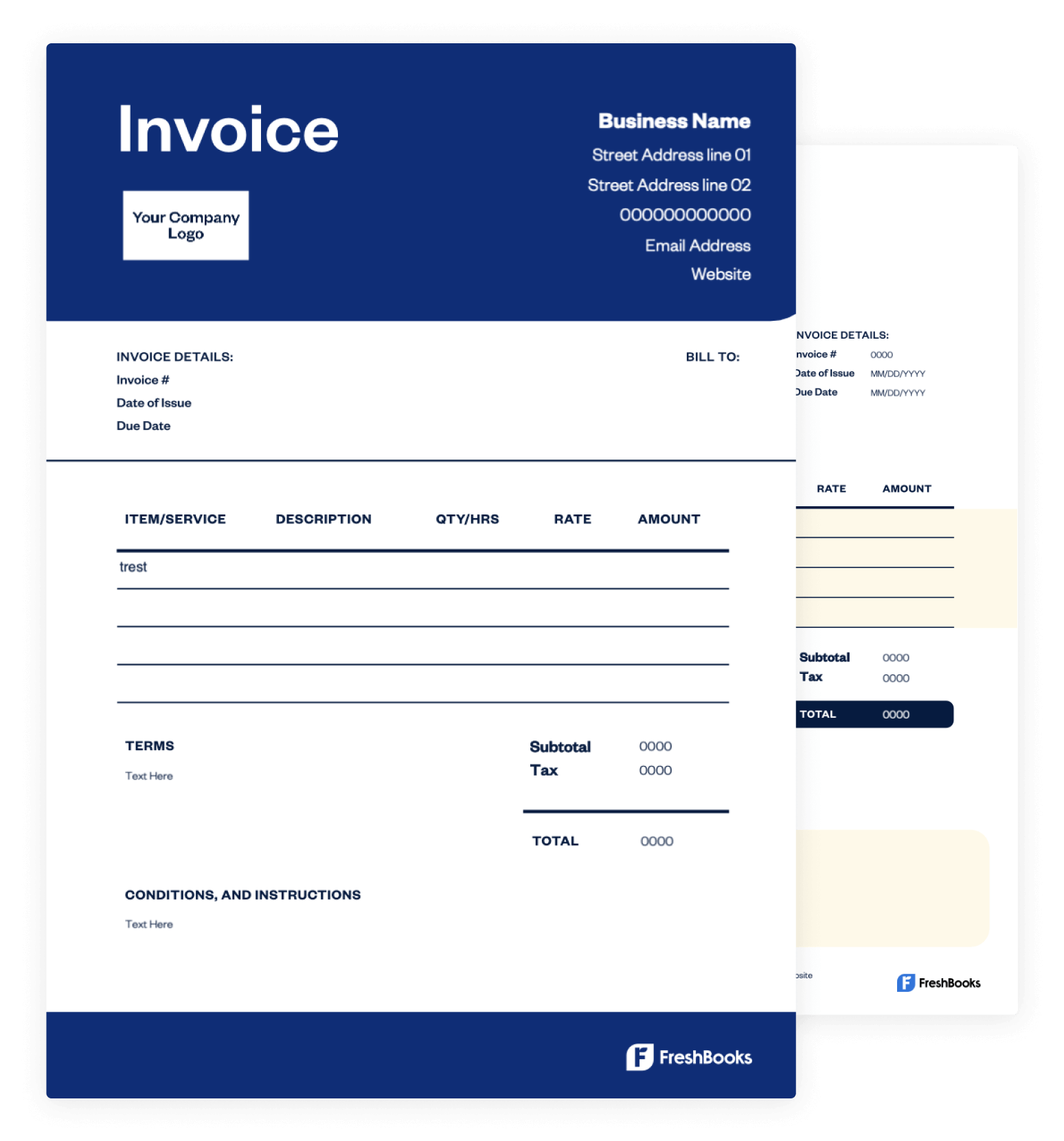 sample video editor invoice template