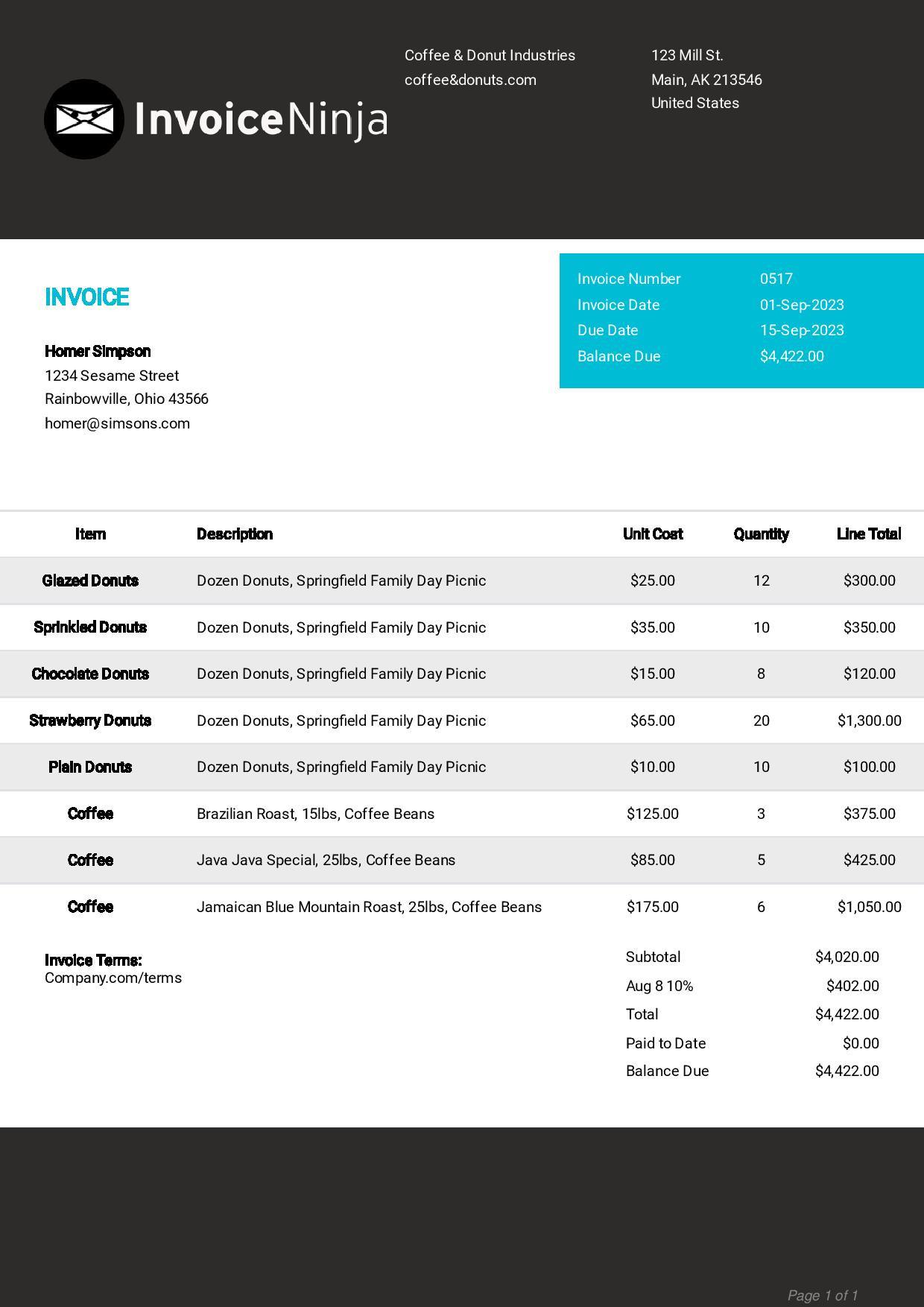 sample video editor invoice template