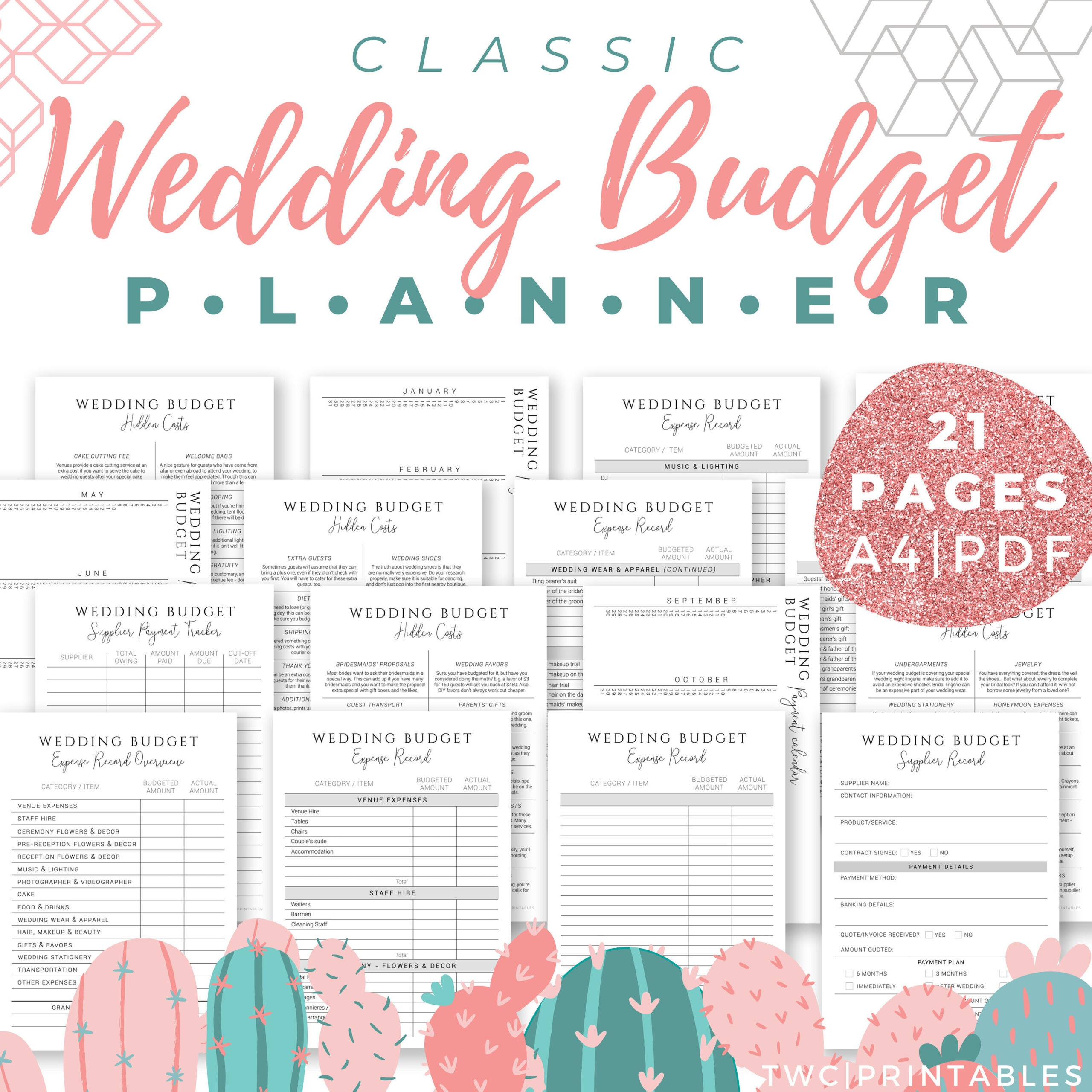 sample wedding budget planning template