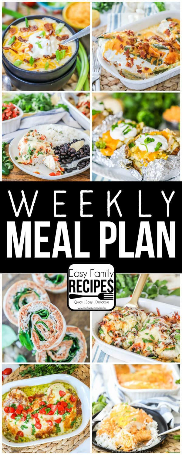 sample weekly food planning template