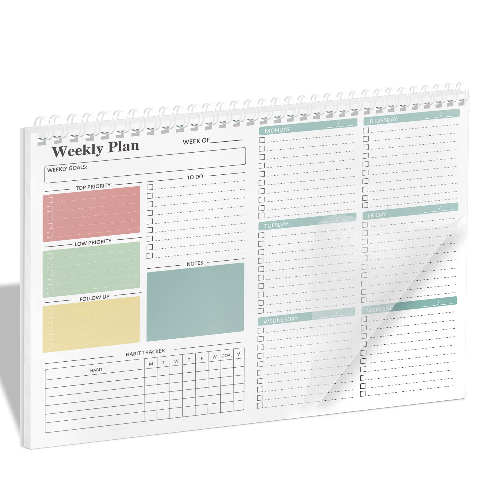 sample work weekly planner template