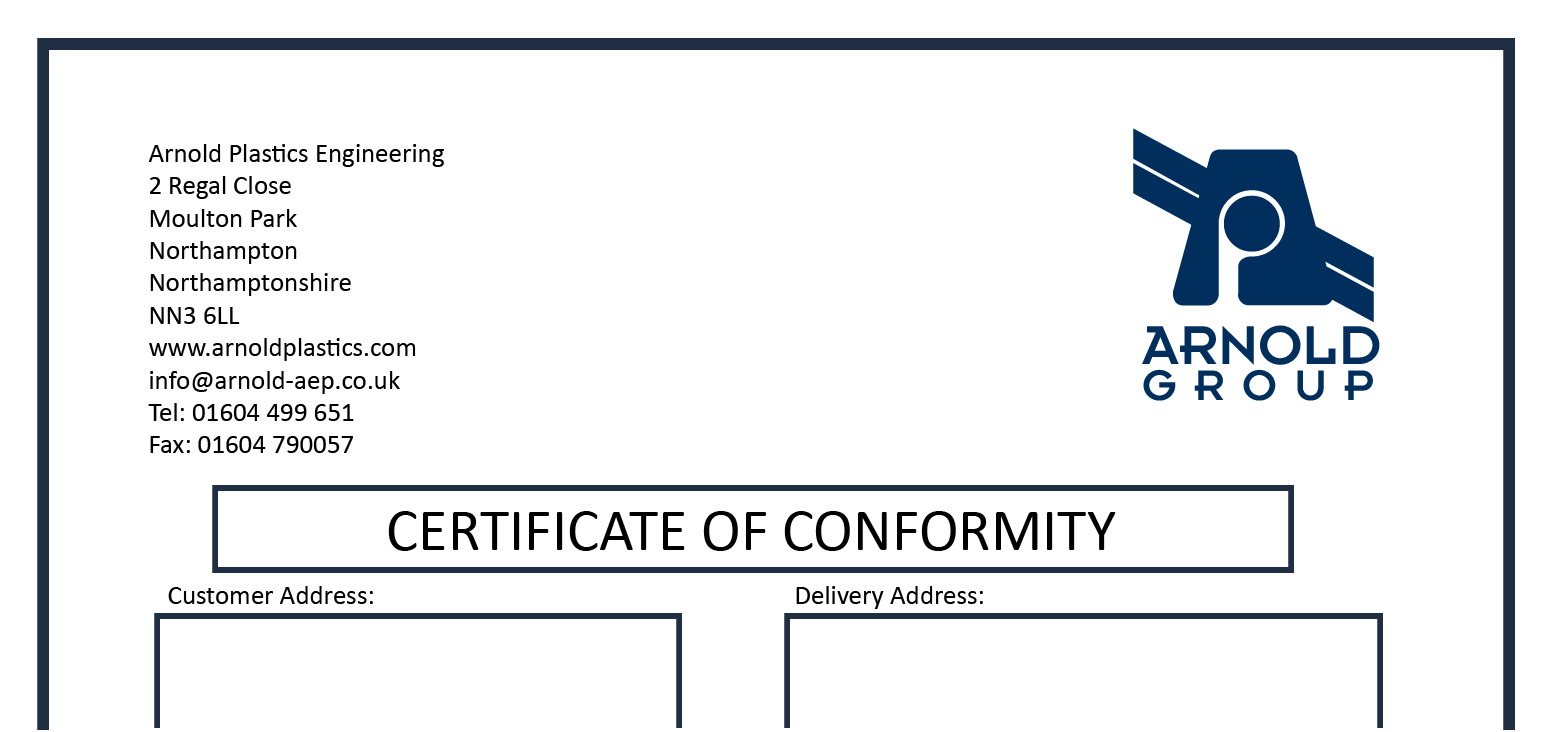 sample conformity certificate template