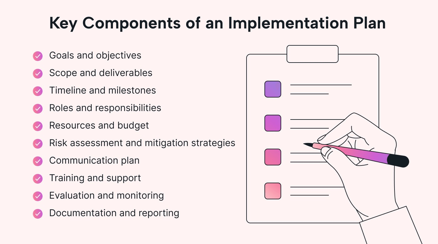 sample implementation planning template