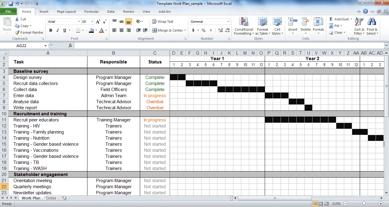 sample work planning template