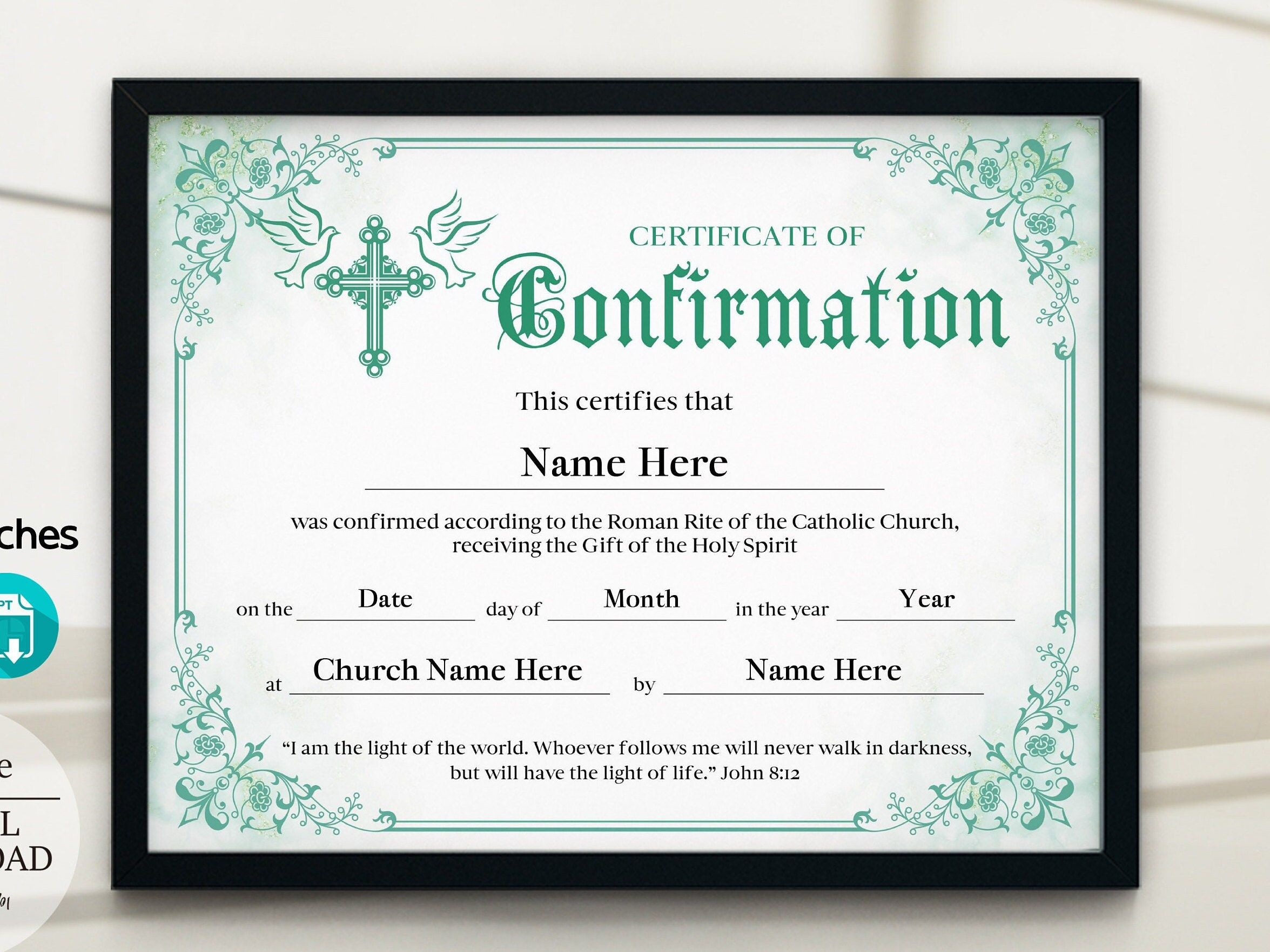 sample ordained certificate template